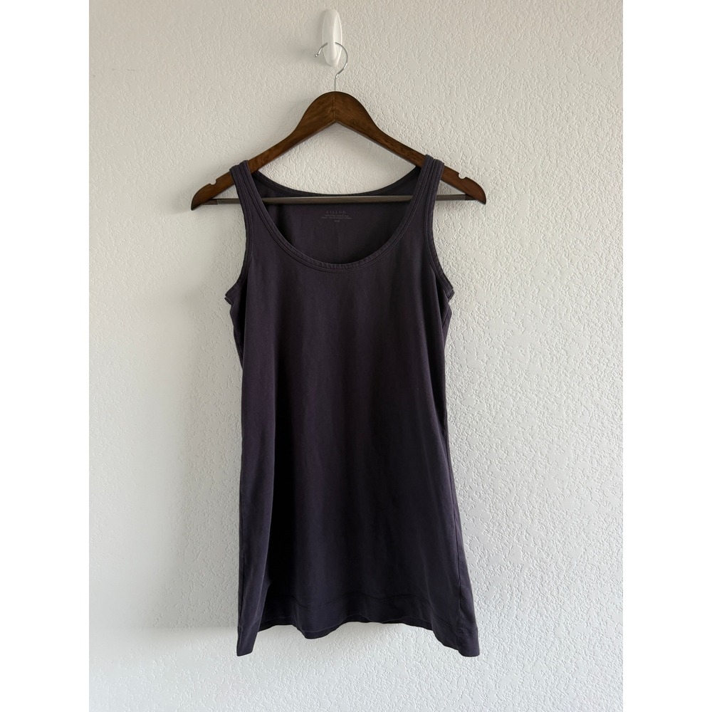 Lilla P Minimalist Tank Top Size M Purple Pima Cotton Scoop Neck